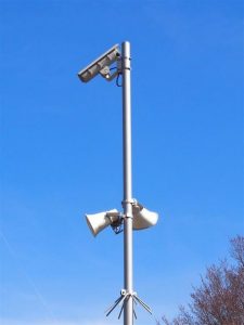 Home Kantelbare cameramast in verschillende hoogtes voor bedrijventerrein en winkelcentrum beveiliging